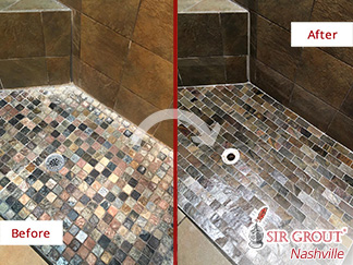 Before and after Picture of Our Hard Surface Restoration Services in Nashville, TN