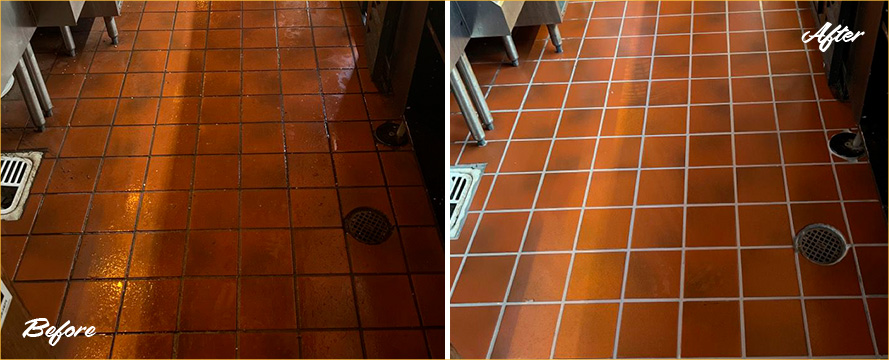 Restaurant Before and After Our Hard Surface Restoration Services in Nashville, TN