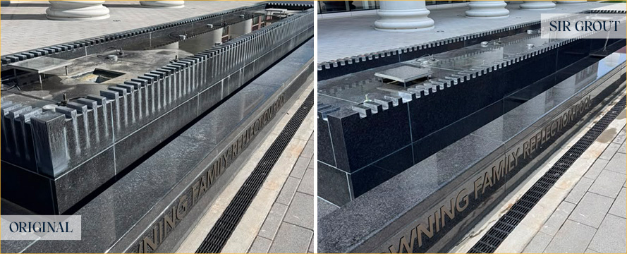 Surface Before and After a Flawless Stone Cleaning in Nashville, TN