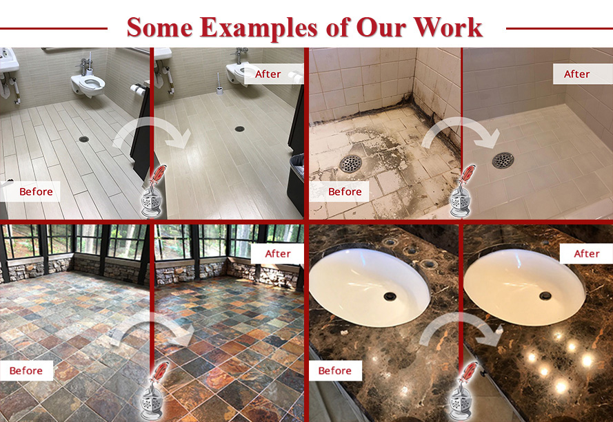 Picture of Some Examples of Sir Grout Nashville's Hard Surface Restoration Services