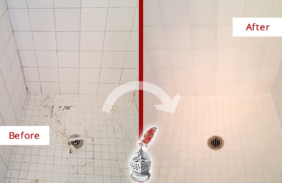 Sir Grout Caulks this College Grove Bathroom Re-Caulked To Repair Damaged Caulking Before and After Picture of a College Grove Bathroom Re-Caulked To Repair Damaged Caulking