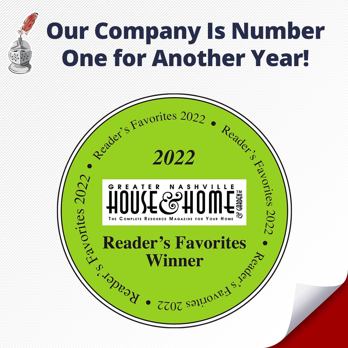 Our Company Is Number One for Another Year!