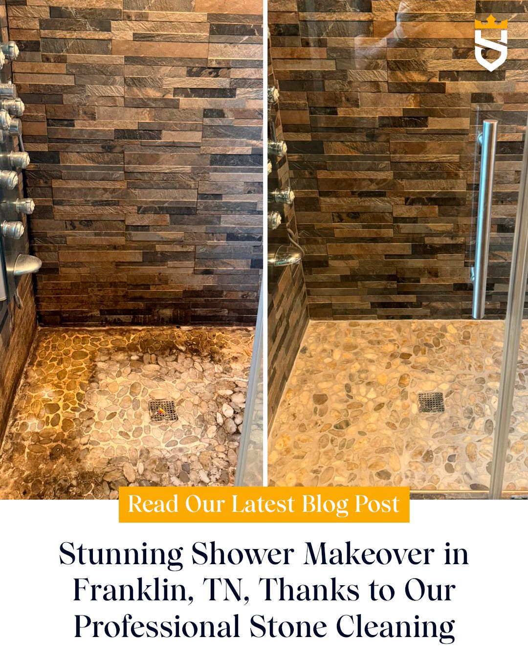 Stunning Shower Makeover in Franklin, TN, Thanks to Our Professional Stone Cleaning