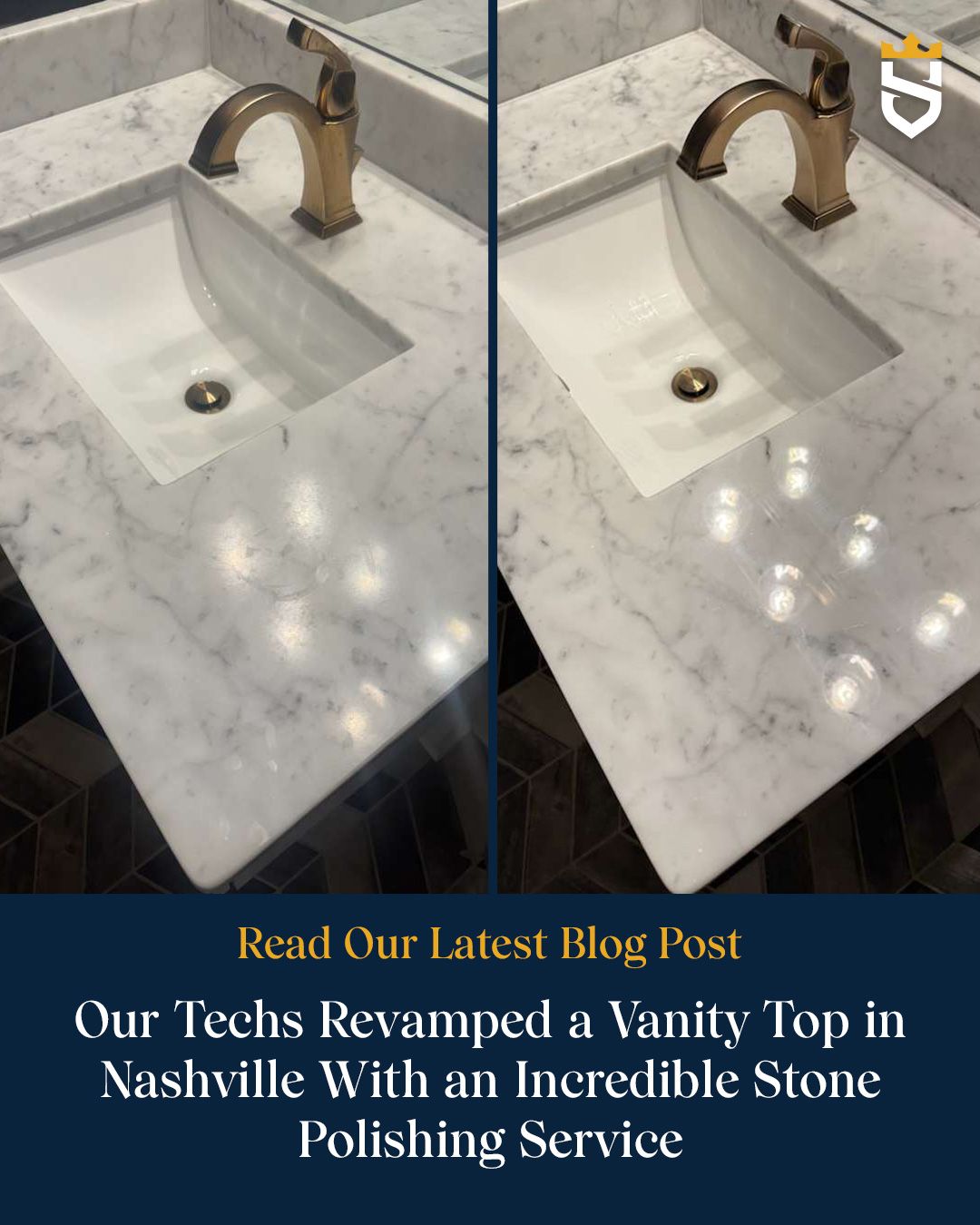 Our Techs Revamped a Vanity Top in Nashville With an Incredible Stone Polishing Service