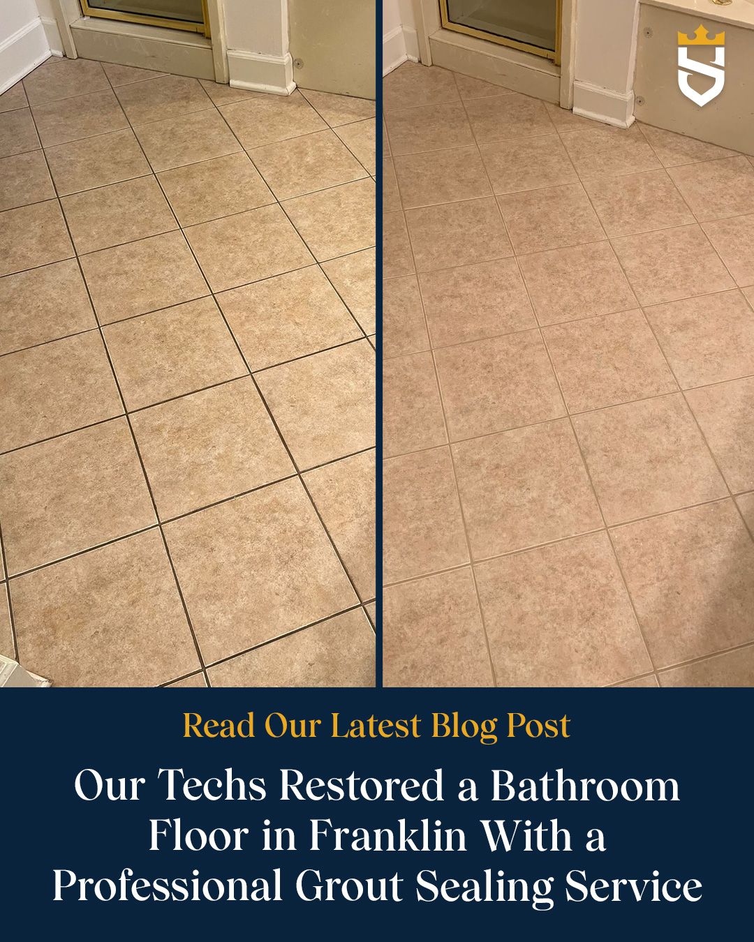 Our Techs Restored a Bathroom Floor in Franklin With a Professional Grout Sealing Service